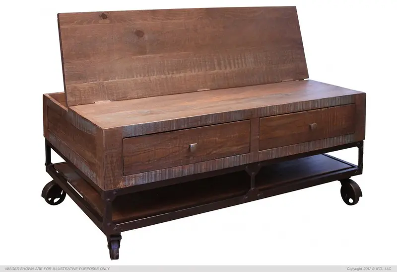 Lift-Top Storage Cocktail Table