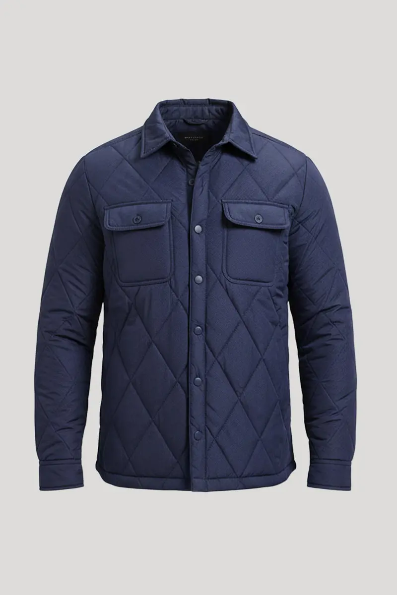 Lightweight Quilted Cotton Shirt Jacket