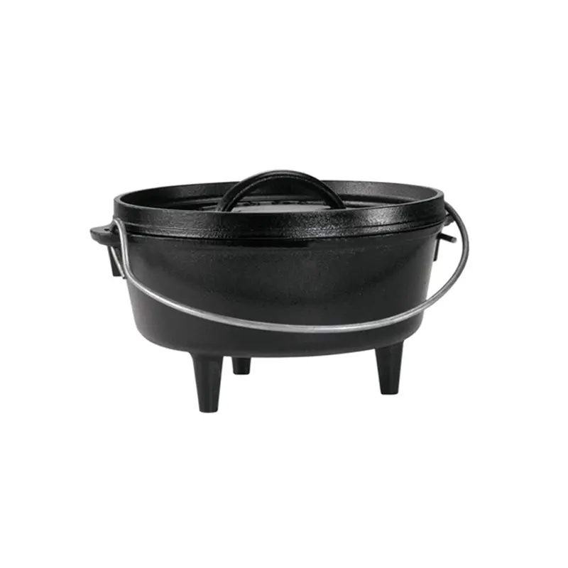 Lodge 8-Inch / 2-Quart Camp-Sized Cast Iron Dutch Oven