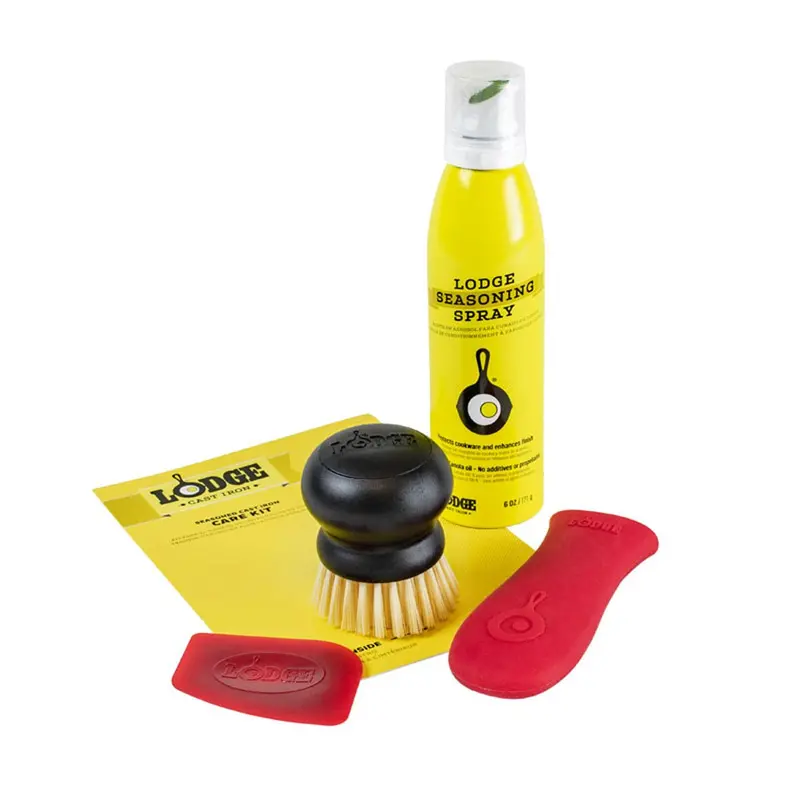Lodge Cast Iron Care Kit with Seasoning Oil and Cleaning Tools