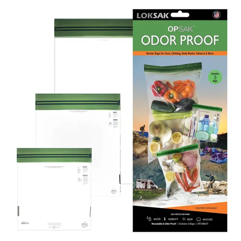 LOKSAK OPSAK Odor-Proof Storage Bags (7×7, 9×10, 12×20 in)
