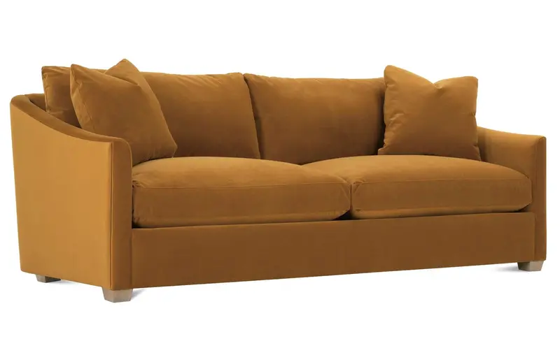 Luca 89-Inch Two-Cushion Fabric Sofa with Sloping Wing Arms