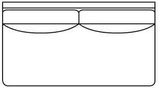 Luca Armless Fabric Loveseat with Bench Seat