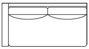 Luca Fabric Loveseat – Left-Arm Facing Bench Seat