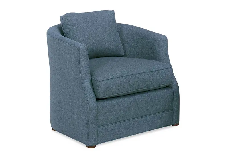 Lynne Contemporary Fabric Tub Chair with Pillow Back and 8-Way Hand-Tied Construction