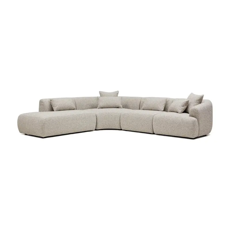 Lyon Moonstone Corner Modular Sofa with Integrated Chaise