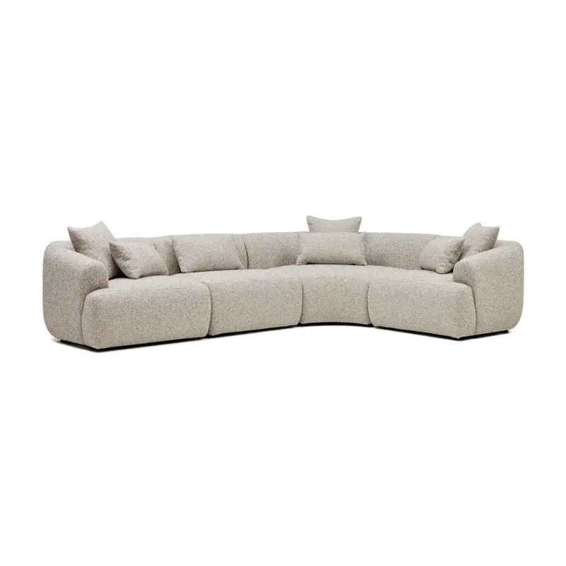 Lyon Moonstone Modular Corner Sofa – No-Chaise Configuration