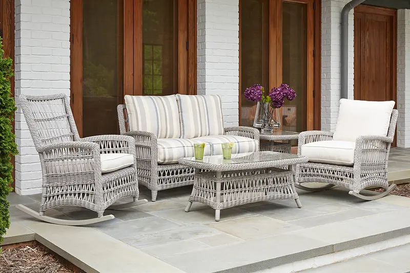 Mackinac Outdoor Wicker Collection – Coordinated Patio Seating Set (Multiple Pieces)