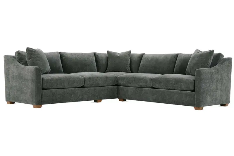 Macy Pepper Two-Piece Pillow-Back Sectional Sofa – Quick Ship Configuration