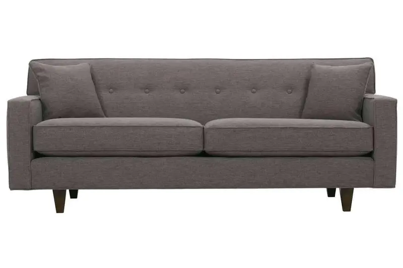 Margo II Mid-Century Modern 80-Inch Button-Tufted Track-Arm Sofa