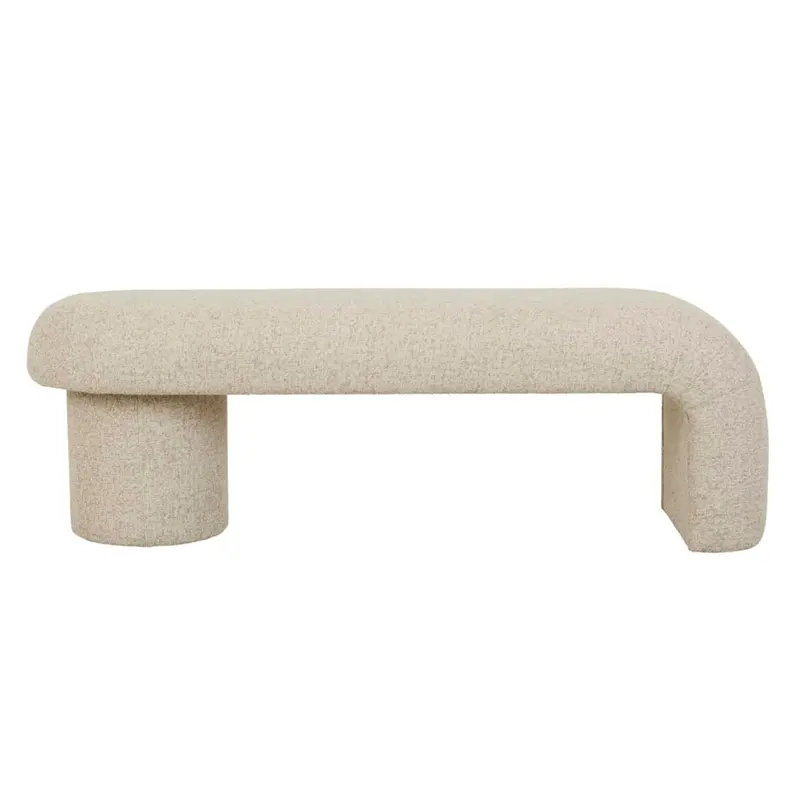 Margot Driftwood-Tone Bench Seat – Natural Wood Grain Accent Bench