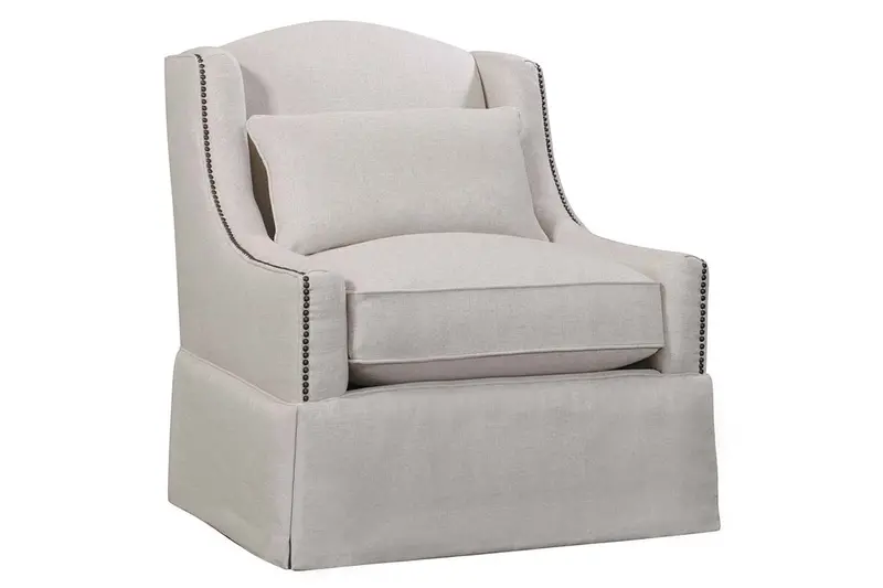 Marguerite Swivel Chair – Quick-Ship Rotating Fabric Accent Seat
