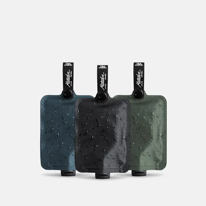 Matador FlatPak Toiletry Bottle Set – 3-Piece Leakproof Kit
