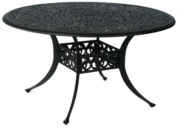 Mayfair 48-Inch Cast Aluminum Dining Table – Elegant Outdoor Surface