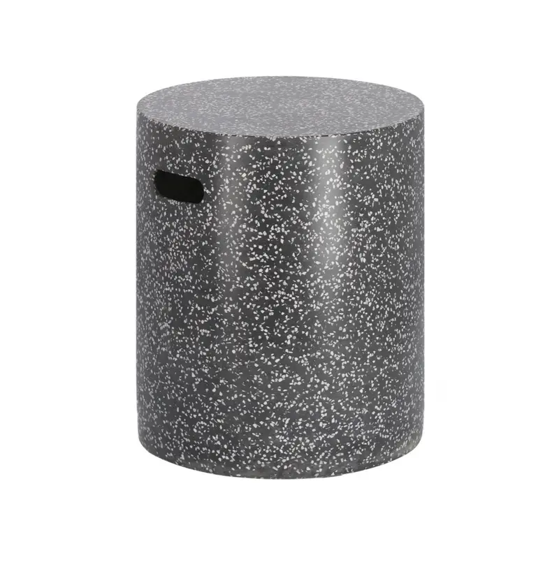 Maz Black Terrazzo Patio Side Table