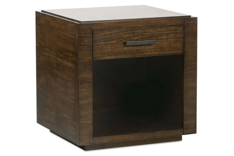 Messina Rectangular End Table with Single Drawer – Transitional Style