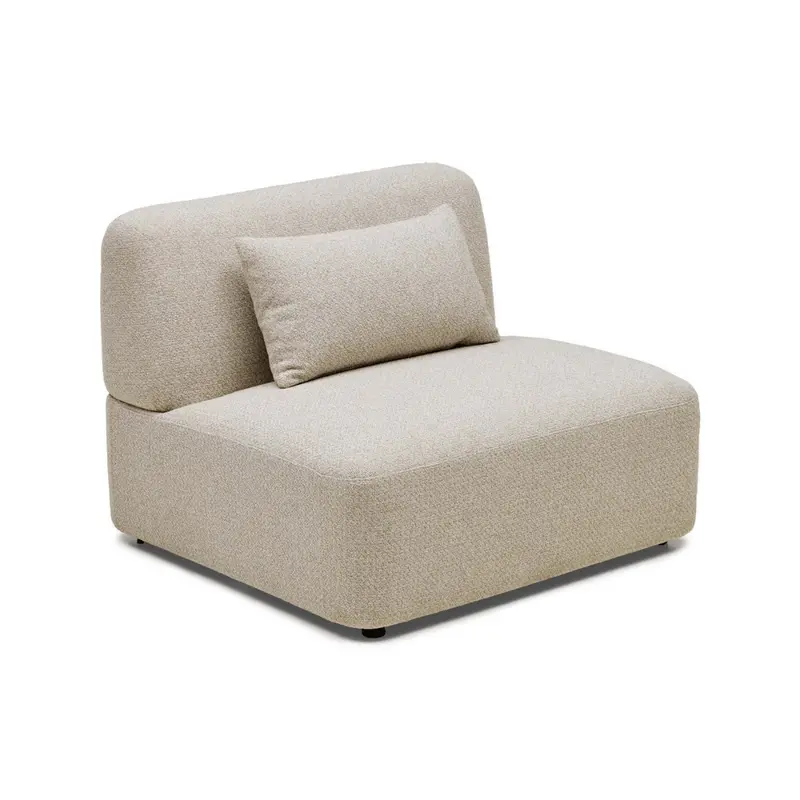 Meza Biscuit Fabric Armchair