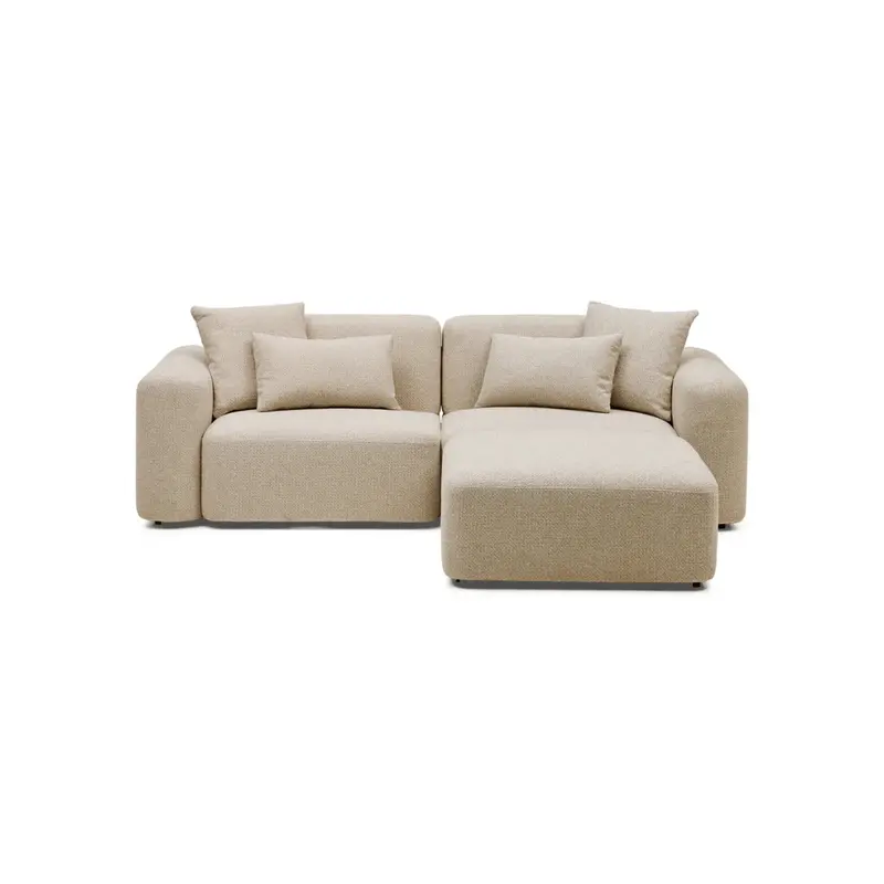Meza Biscuit Modular Chaise Sofa