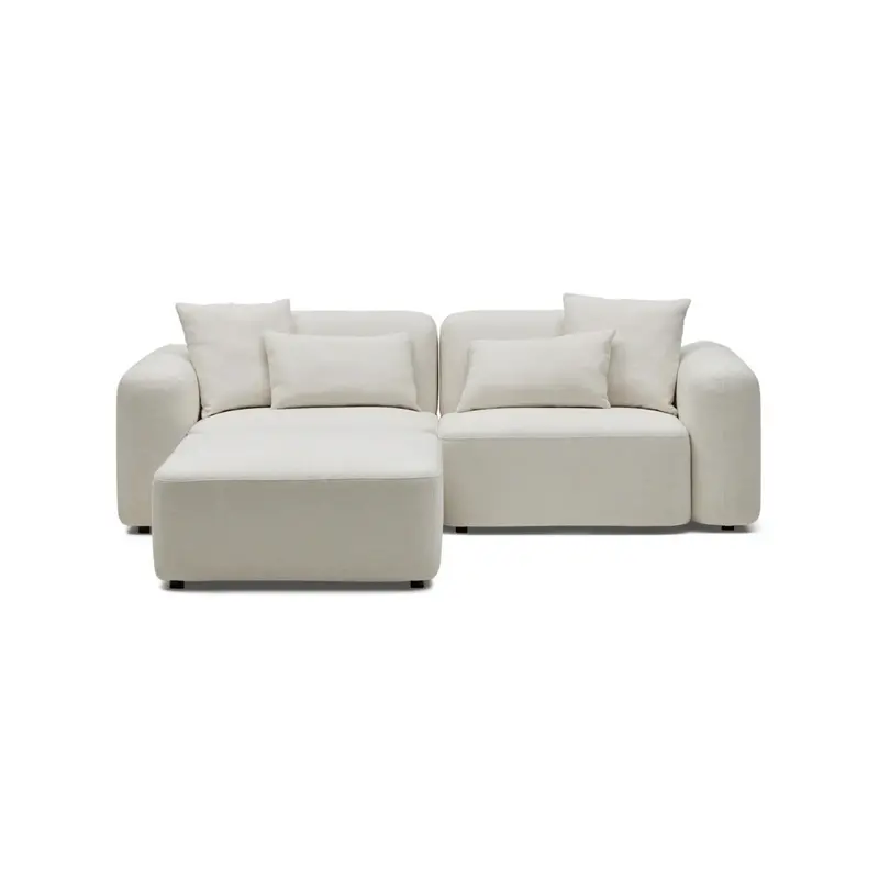 Meza Ivory White Modular Chaise Sofa