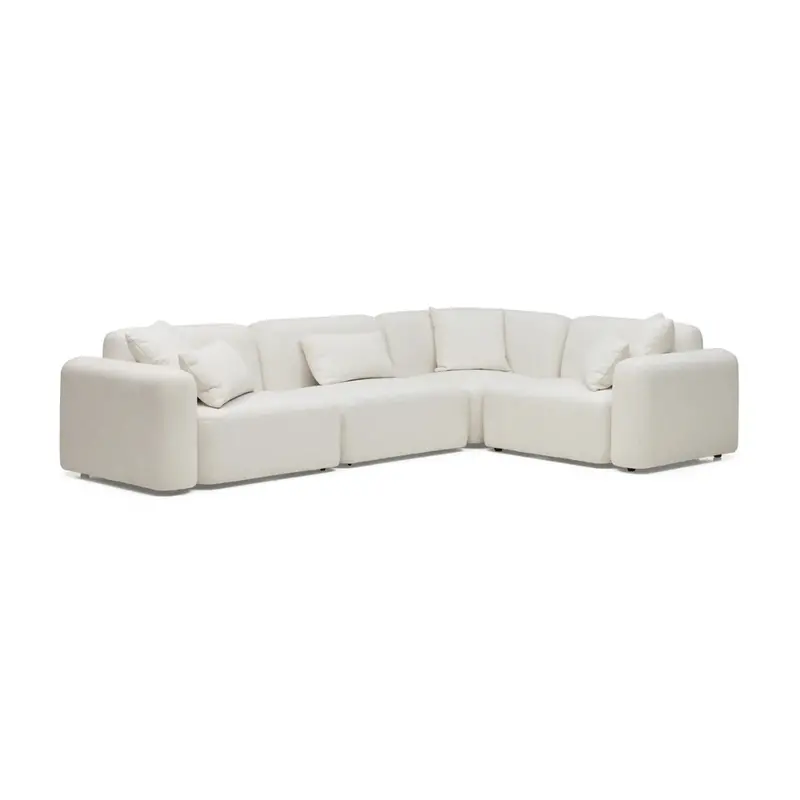 Meza Ivory White Modular Corner Sofa