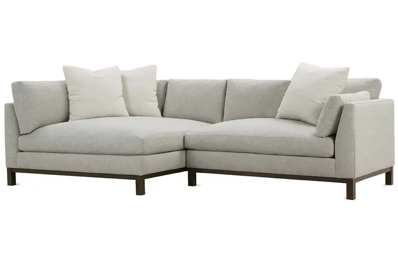 Mila Modular Two-Piece Sectional with Oversized Chaise and Pillow Back Design