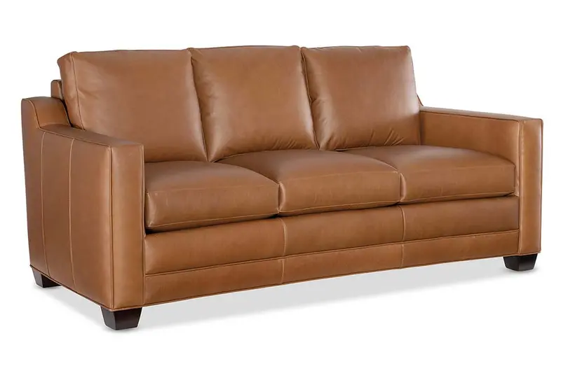 Miles 80-Inch Apartment-Sized Pillow-Back Leather Sofa