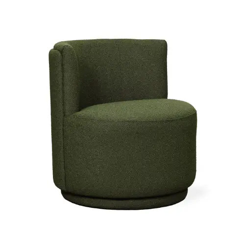 Mini Swivel Chair in Forrest Green