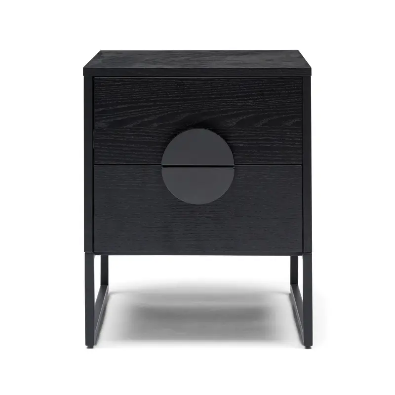 Moon Black Bedside Table
