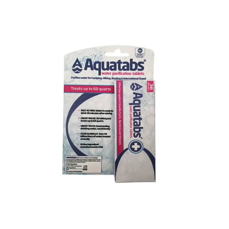 MSR Aquatabs Water Purification Tablets – Fast-Acting Chlorine Dioxide Disinfectants
