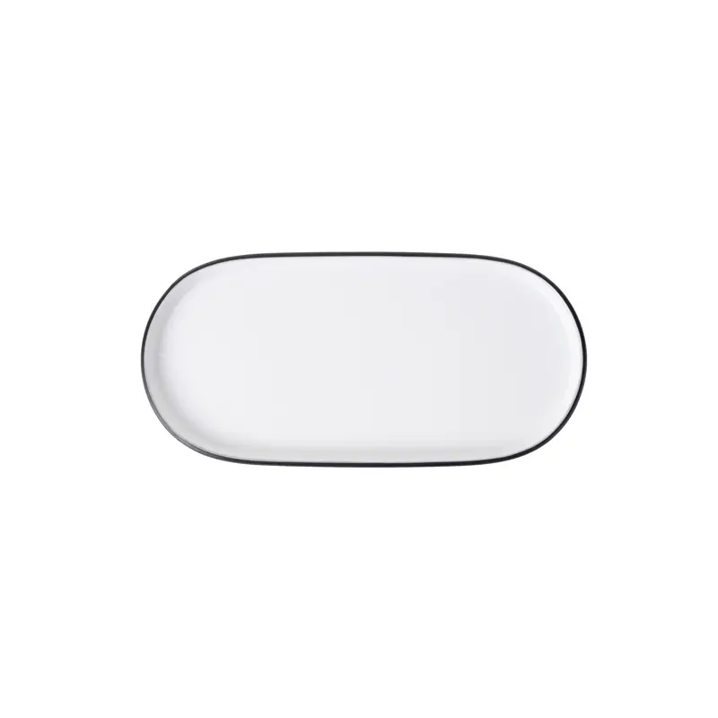Nara White Oval Serving Tray