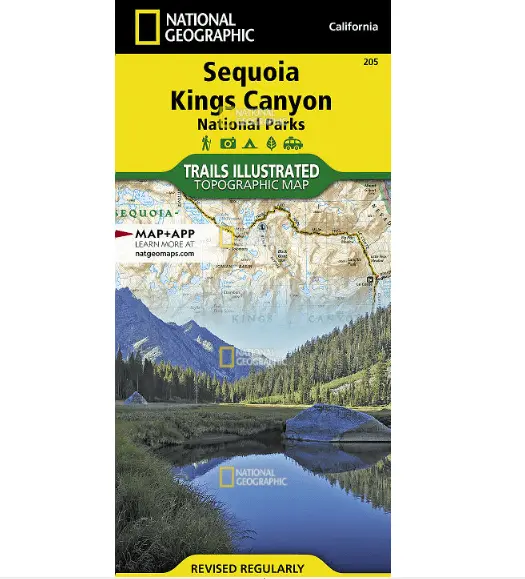 National Geographic Sequoia & Kings Canyon National Parks Map