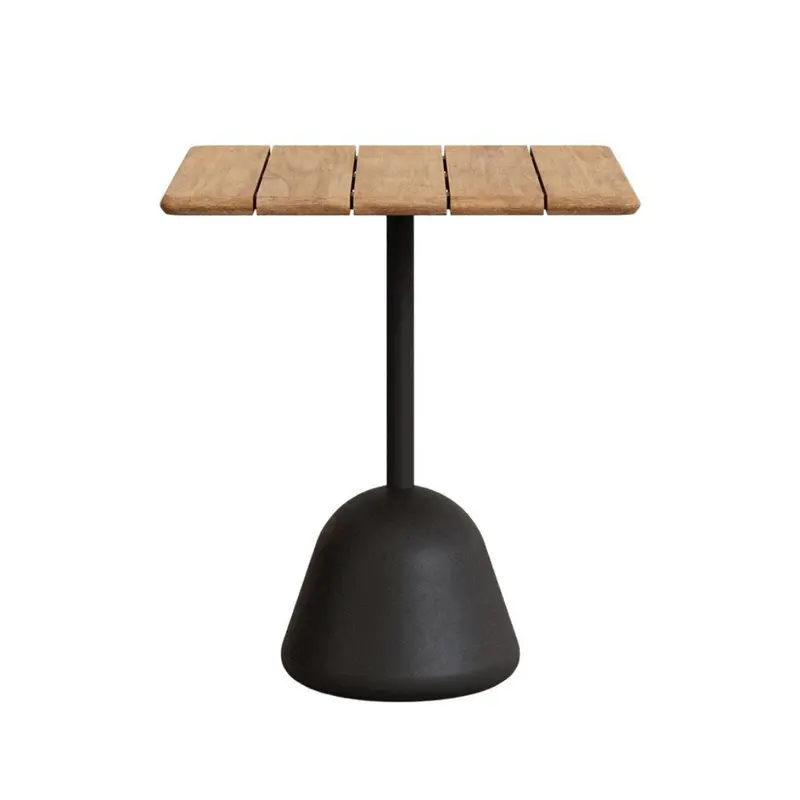 Naxos Square Outdoor Dining Table – Black & Natural Ash