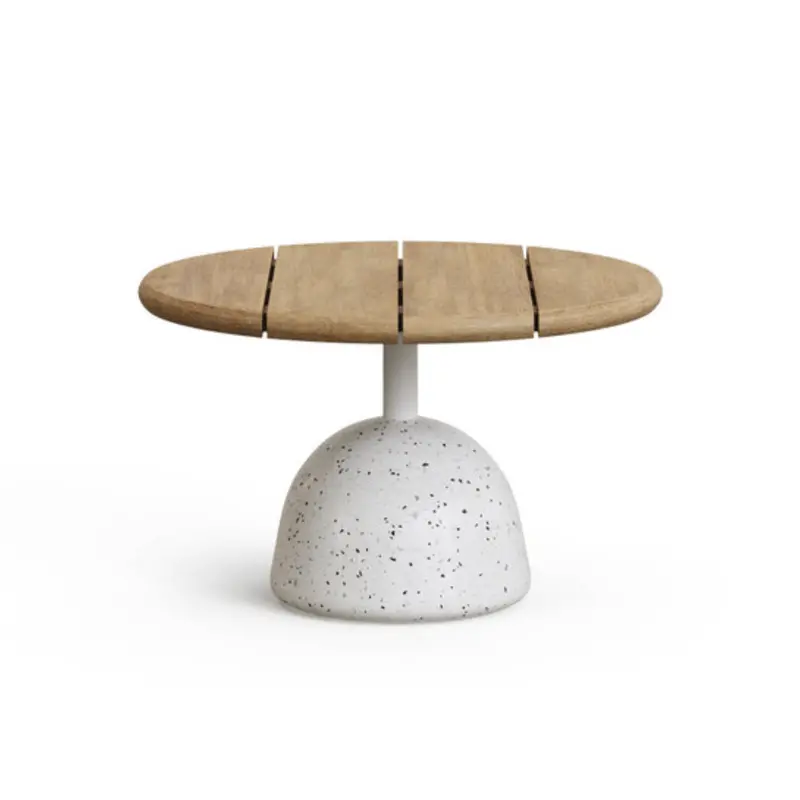 Naxos Terrazzo & Natural Ash Round Patio Coffee Table