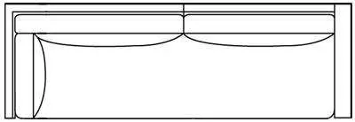 Nicole Designer Corner Sofa – Right-Arm Facing Bench-Seat Layout