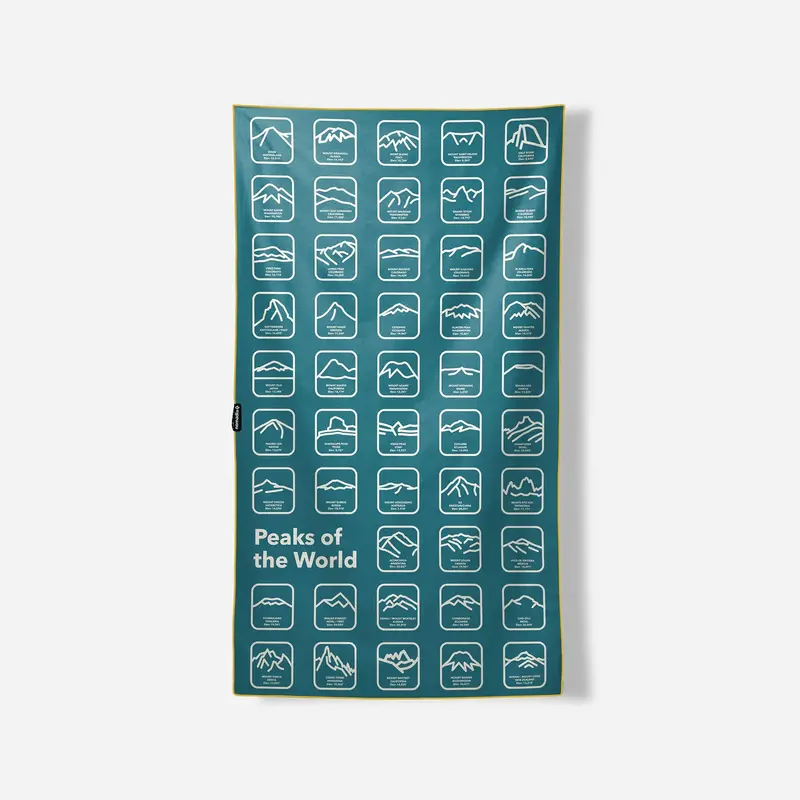 Nomadix Peaks of the World Teal Ocean Ultralight Travel Towel