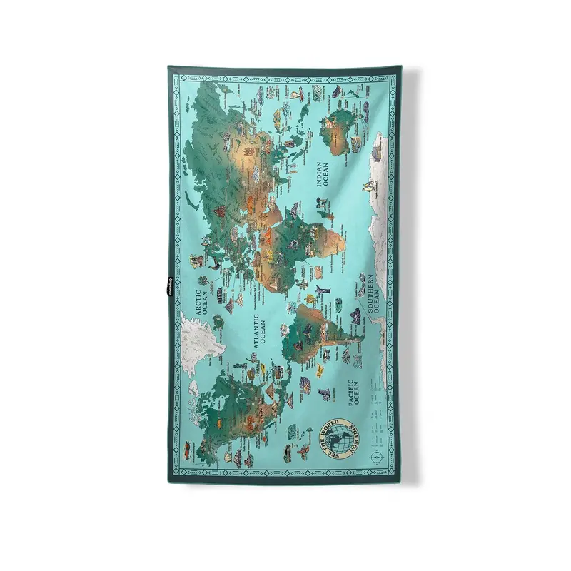 Nomadix Ultralight World Map Travel Towel