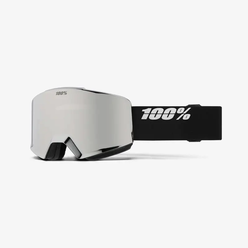 NORG HiPER Black & Silver Snow Goggles – Mirror Silver Lens