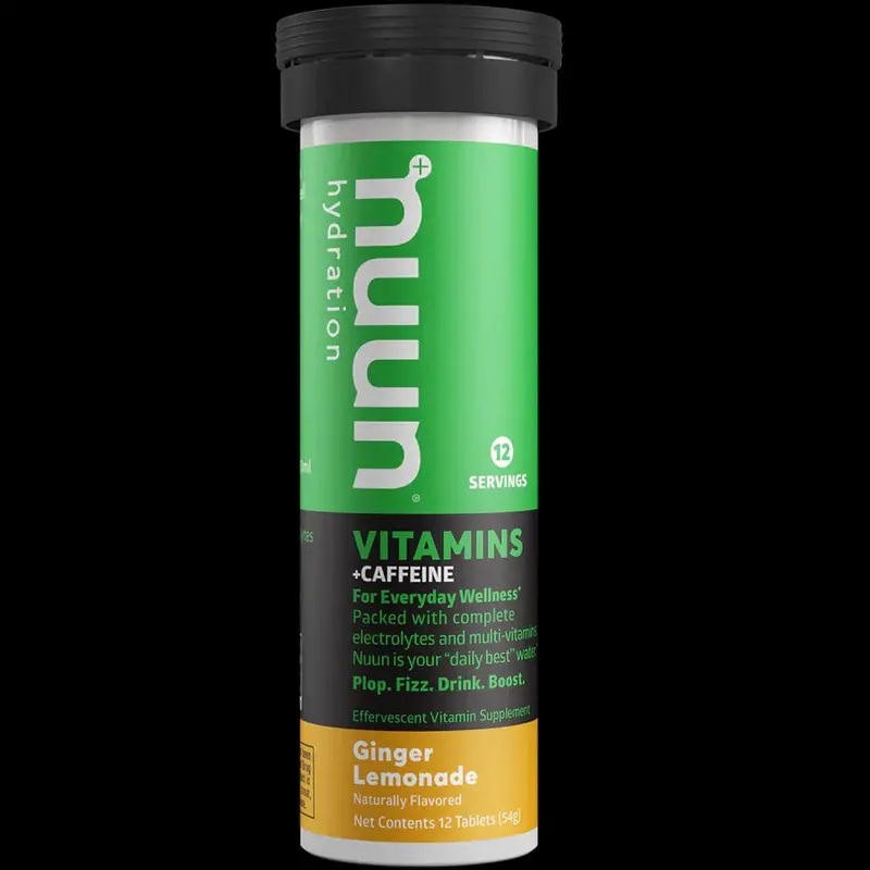 Nuun Ginger Lemonade Effervescent Vitamins with Caffeine Tablets