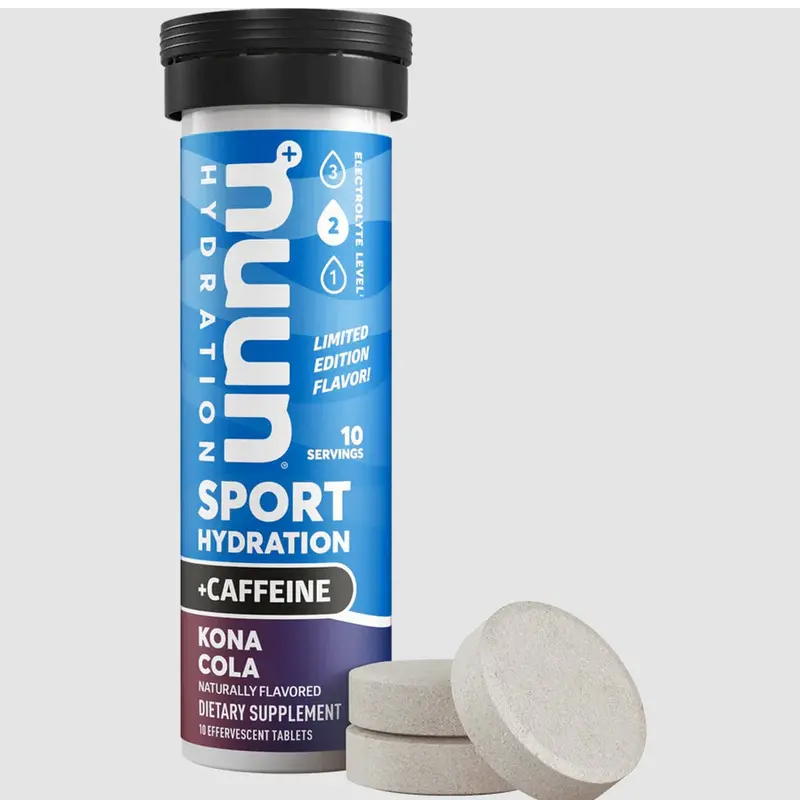 Nuun Sport Electrolyte Tablets – Kona Cola Flavor with Caffeine