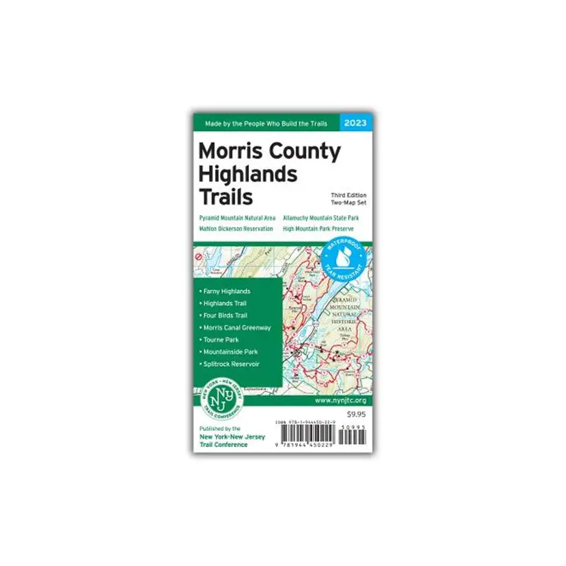 NY-NJ Trail Conference Morris County Highlands Hiking Map