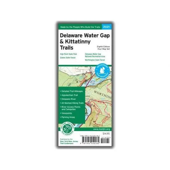 NYNJ Trail Conference Delaware Water Gap & Kittatinny Trails Map