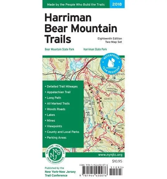 NYNJ Trail Conference Harriman Bear Mountain Trail Map – NY