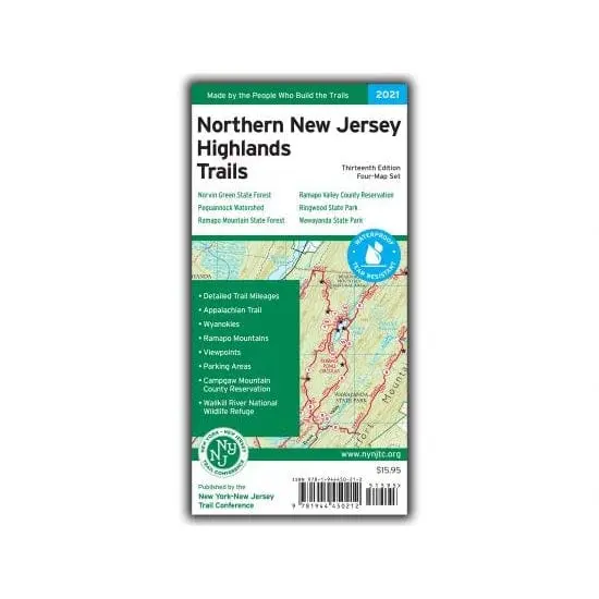 NYNJ Trail Conference Northern New Jersey Highlands Map