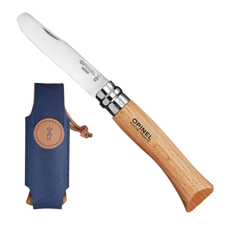 Opinel No. 07 My First Opinel Starter Kit – Child-Safe Knife with Sheath