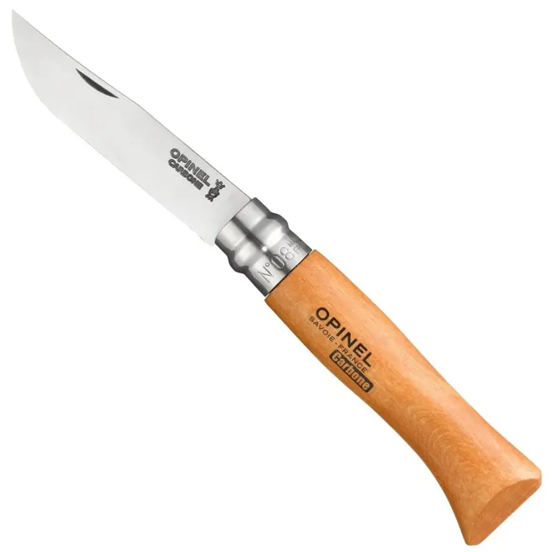 Opinel No. 08 Carbon Steel Folding Knife – Compact, Ergonomic Utility Blade