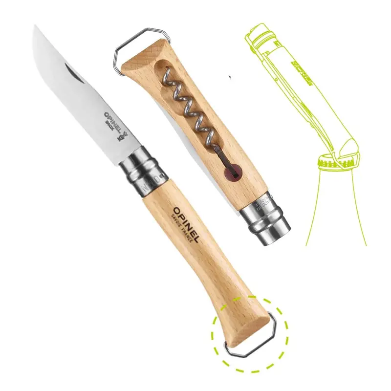 Opinel No. 10 Dual-Function Tool – Corkscrew & Bottle Opener Knife
