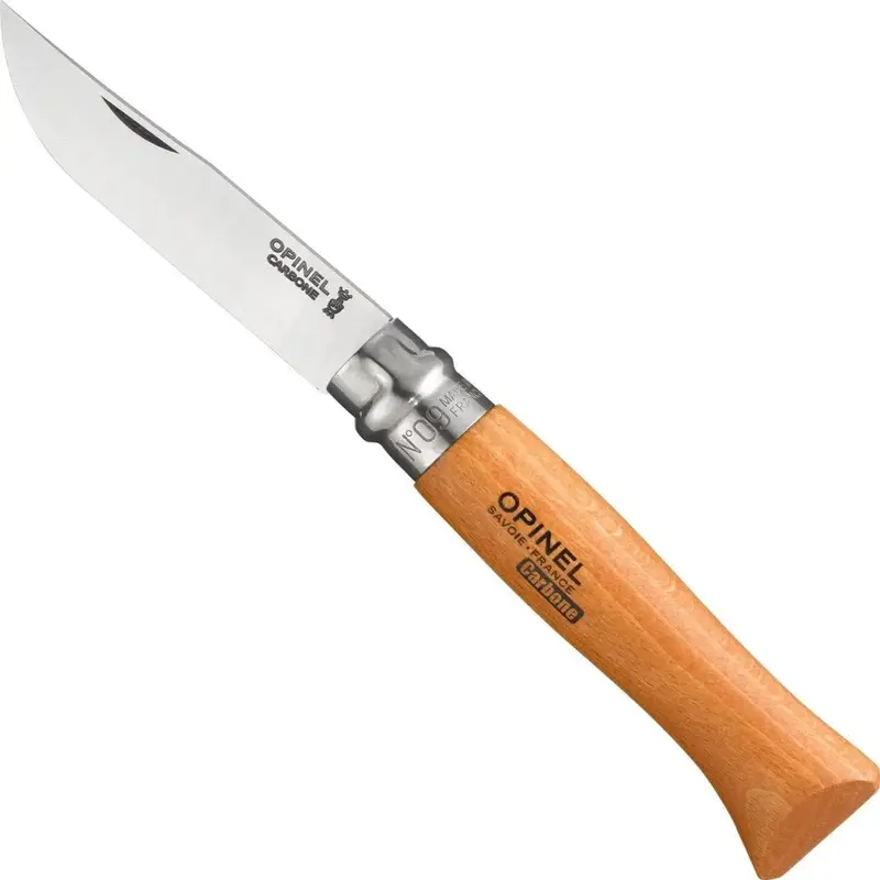 Opinel No. 9 Carbon Steel Folding Knife – Compact Everyday Carry Blade