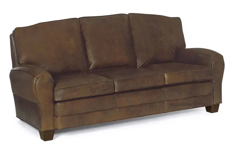 Orleans 83.5-Inch Vintage-Inspired French Club Leather Sofa