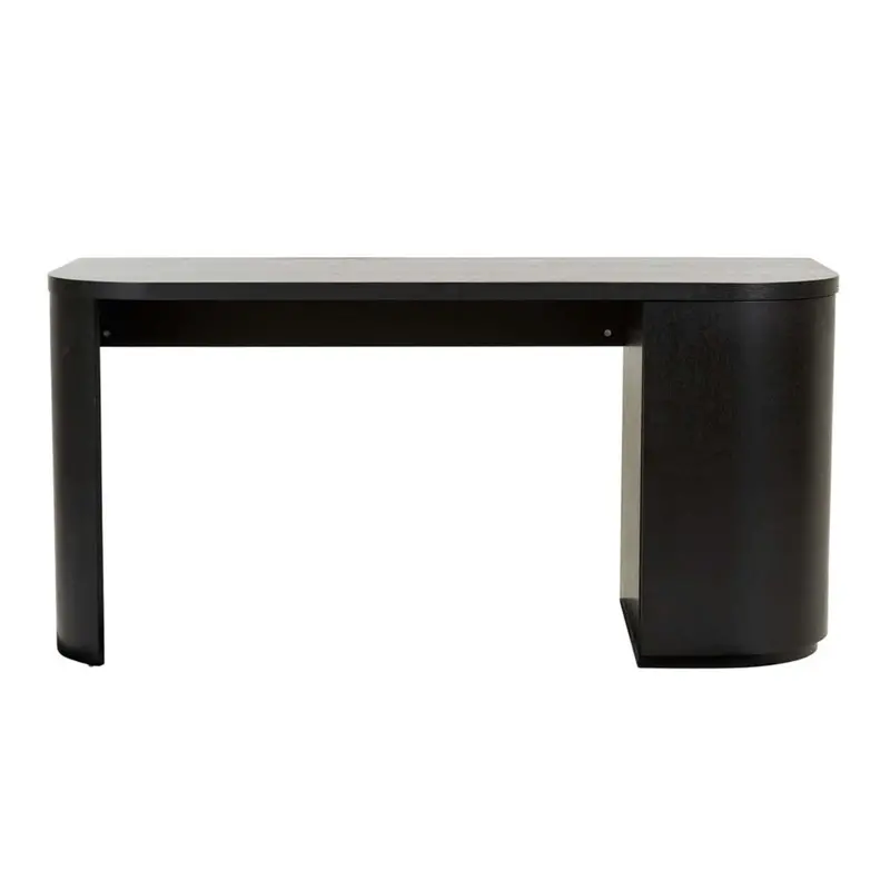 Orson Circular Desk in Matte Black Finish