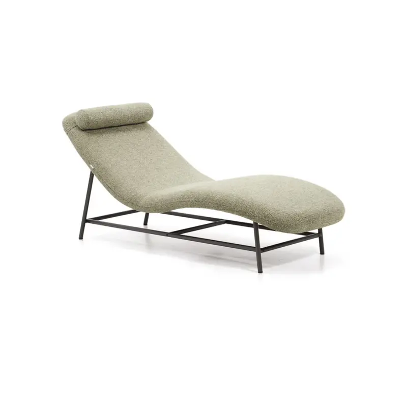 Osla Sage Green Textured Lounger – Ergonomic Indoor/Outdoor Seating